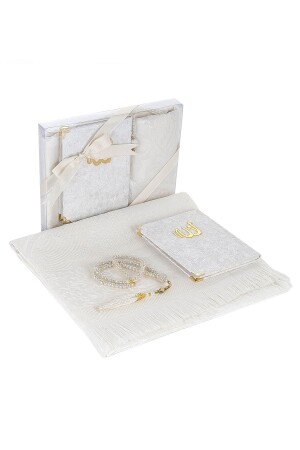 Mitgift-Gebetsteppich-Set, passend für das Paket des Bräutigams und der Braut – Creme - Ihvanonline