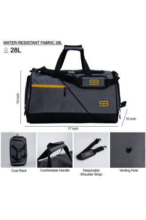 Mittelgroße Unisex-Sport-, Fitness- und Reisetasche mit Schuhfach und Thermoskanne - Solo Bag