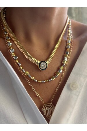 Mix Color Stone Necklace - Rossetto Atelier