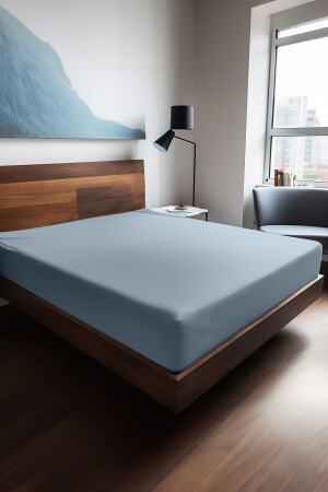 Mix & Match Plain 100% Cotton Ranforce Fitted Sheet - Soley