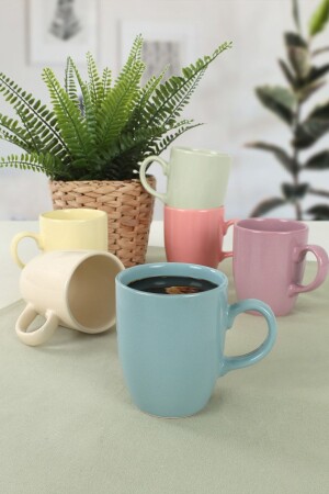 Mix Soft Cloud Mug 9 CM 6 Pieces - Keramika