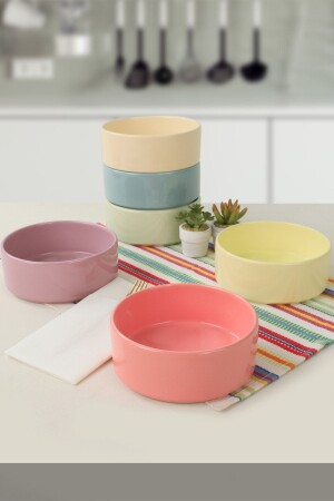 Mix Soft Stackable Soup Bowl 14 Cm 6 Pieces ST038706F21XA000000MAKA500 - Keramika