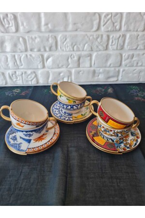 Mixed Teacup Set-6 Person emrhmea-209 - EMİRA HOME