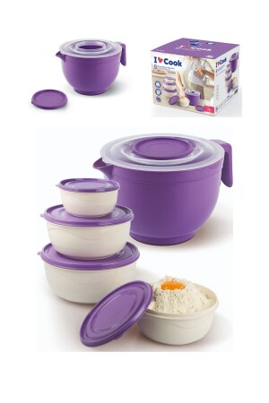 Mixing Bowl Set & Mixer Bowl Set Purple Color MHM2034 - Melkan Home