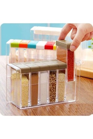 Mka Collection 6-Piece Spice Bowl, Transparent Spice Set, Mini Spice Set MKA-94651 - Genel Markalar