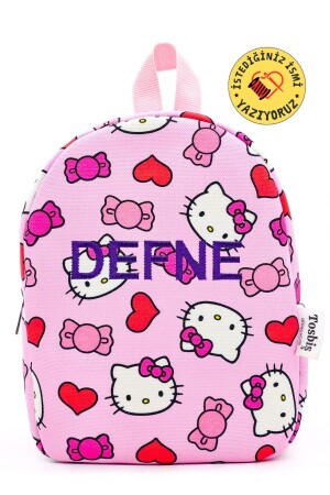 MNZ-[نكتب الاسم الذي تريده] القطط ذات القوس 0-8 سنوات حقيبة ظهر الأطفال - حقيبة رياض الأطفال - Tosbiş