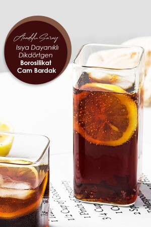 كوب قهوة ومعرض كوب بوروسيليكات مقاوم للحرارة من MNZ - 1 قطعة - Anadolu Saray Çarşısı