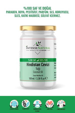 زيت جوز الهند من MNZ - 100 مل لتر زيت جوز الهند من النفط النقي والطبيعي - İntense Natural