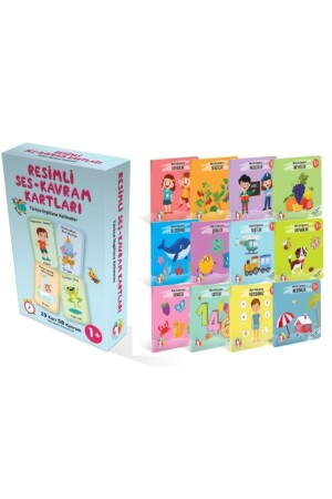 MNZ - مكتبة طفلي الصغيرة مجموعة من 12 - بطاقات صوتية معينة - MERT BEBEK