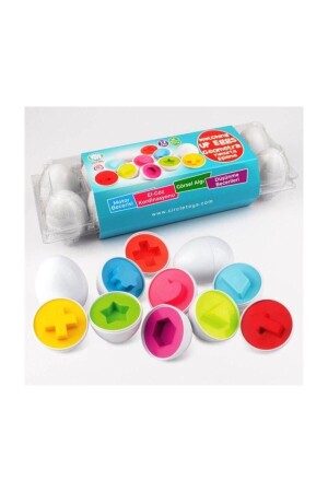 بيضات على شكل MNZ، بيضات علمية هندسية بلوق 12 حزمة الطفل أول لغز لي مجموعة asyaO2 - Circle Toys