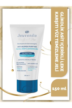 جيل تنظيف الوجه ضد البقع من MNZ مع حمض الجليكوليكي، خاصة للبيضاء الجلد 150ml 8682397030345 - Jeuvenile