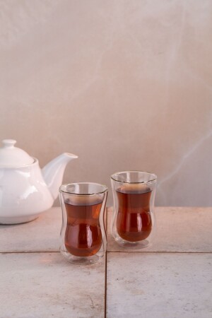 كوب شاي مزدوج الجدار من MNZ 150ml DM451-2 - Moon Glass