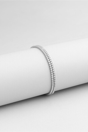 MNZ-ممر مرتين 18K صمعة ذهبية بيضاء معصومة فضية قابلة للتعديل - So Chic