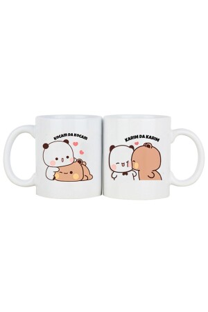 MNZ-حزمة من 2 هدية Bubu Dudu عيد الحب عيد ميلاد كوب قهوة كوب عيد الحب (CERAMIC) A001-MUG - OXVİN
