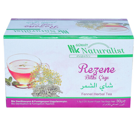 الشاي العشبي من فنيل MNZ 20 أكياس تصفية - Günvit