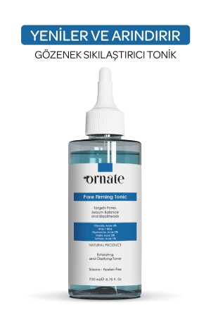 MNZ- پورة التثبيت والتنقية التونيك 200 مل غليكوليكي، حمض 5% Aha 5% Bha 2% TONICTON34 - ORNATE