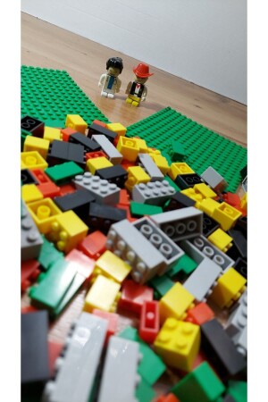العالم الملون من MNZ - مينيليجو بلاك 214 قطعة 2 قاعدة خضراء 2 صور - Kuzutoys