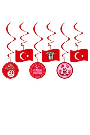 MNZ- 23 أبريل يوم الأطفال 6 قطع زينة السقف المدرسة - Surprise Party Store