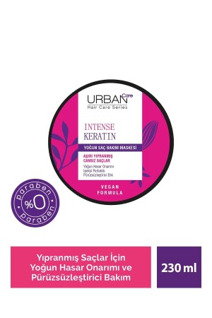 كيراتين مكثف MNZ خاصة قناع رعاية الشعر المكثفة للأشعر المفروضة 230 مل - نباتي - Urban Care