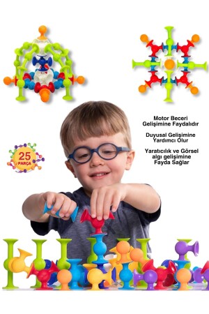 MNZ-الفراغ جزيء 25 قطعة كتلة بناء Fidget حسية اللعب التعليمي Squigz لغو - Go Toys
