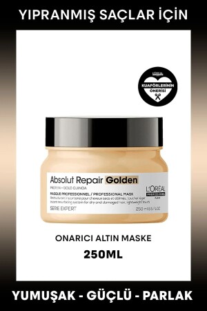 خبير من مسلسل MNZ الإصلاح المطلق إصلاح قناع ذهبية للشعر المضر 250 مل - L'oreal Professionnel