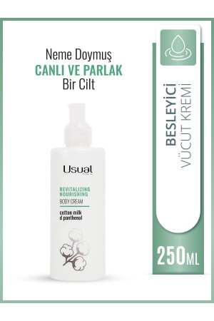 MNZ-إعادة تنشيط وتغذية وتريخ حليب القطن كريم جسم 250 مل UCottonMilk-001 - Usual