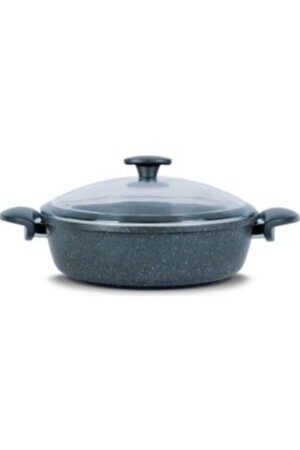 MNZ-غرانيت طازجة الأرز كاسيرول 28 سم رمادية - ThermoAD