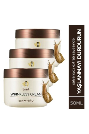 مخرج من المسامير من MNZ كريم مكافحة الشيخوخة 3 حزمة بدون خدشات12 - Wrınkless Snail Cream