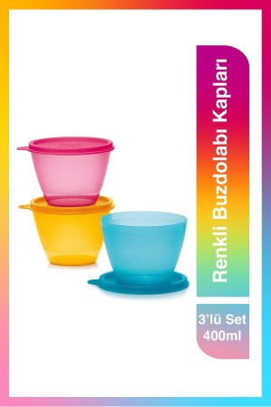 حاويات الثلاجة الملونة من MNZ مجموعة 3 400 مل 11149036 - Tupperware