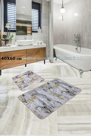 فرشة الحمام والفراشة المخصصة للإنتاج من MNZ 3 قطع (40X60CM) AL919 - ALgorand Home