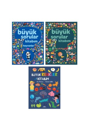 ألوان كبيرة من MNZ + أسئلة كبيرة + أسئلة كبيرة كتاب حيواناتي مجموعة من 3 - Yapı Kredi Yayınları
