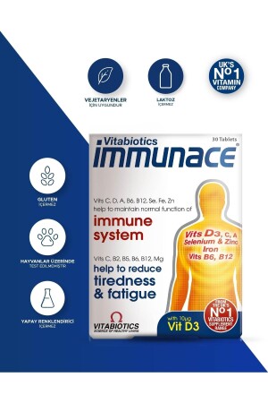 MNZ- أصل 30 حبوب مضاد الفيتامين - Immunace
