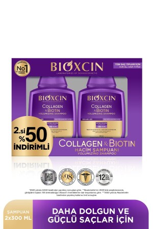 MNZ-كولاجين وبيوتين حجم إضافي وشمبو التكليف 300 مل - مجموعة مزايا 2 - Bioxcin