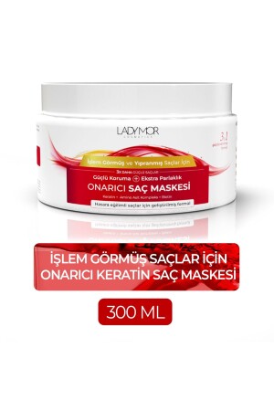 قناع الشعر المعالجة من كيراتين أميون أيسيد MNZ- إصلاح 300 Ml 224116 - Ladymor Cosmetics