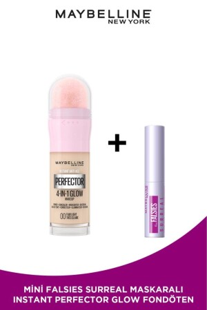 MNZ- فوري المكملة الوهاء 4 تأثير في 1 أساس 00 ضوء عادل & صغرى مزيفة السوريالي ماسكارا 4. 7ML - Maybelline New York