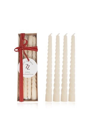 شمعة شمعة مُقلبة بيضاء MNZ - شمعة مُقلبة طويلة مع 4 قناع 16.50 سم B09MV8JF - Zizill Home