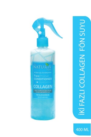 MNZ- مرحلة اثنتين كولاجين رعاية الشعر تنفخ الماء الجاف 400 مل - Naturix