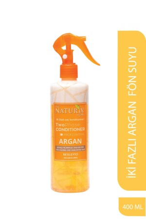 MNZ- مرحلة اثنتين زيت أرگان رعاية الشعر تنفخ الماء الجاف 400 مل - Naturix