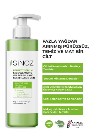 جيل تنظيف الوجه من الموازنة من النفط المكمل من MNZ 400 مل لجلد مزيج من الدهون - Sinoz