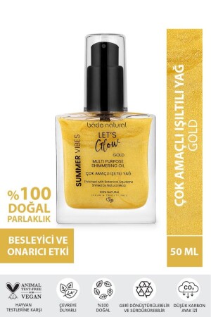 MNZ- الميل الساخن الذهب زيت الجسم متعددة الأغراض 50 مل - Bade Natural
