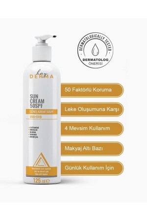 كريم لمشروب الشمس مضاد للآثام على أساس الماء خال من الزيت من MNZ 50 Spf 125 ml TRNDYLHD05 - Hayderma