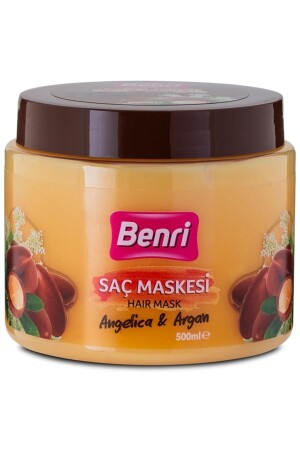 ماركة MNZ: قناع الشعر أنجليكا & أرگان 500 مل - Benri