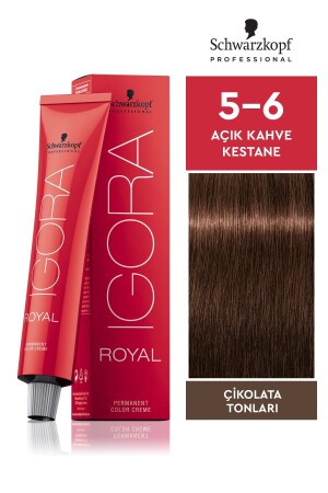 MNZ - شيكولاته الملكية ظلال 5-6 خفيفة البني-خفيفة 60ml - Igora