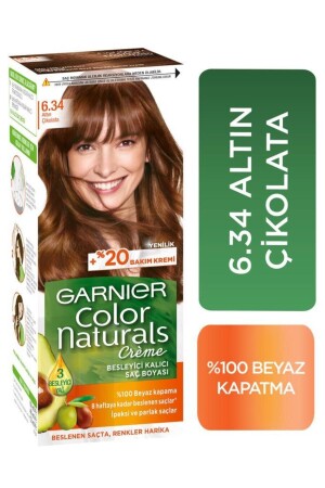 ملون MNZ طبيعي لون شعر 6. 34 شوكولاته الذهبية - Garnier