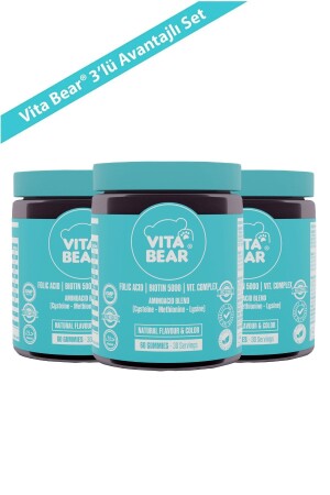 فيتامين من قُمّة الشعر القوية من MNZ 60 جرامة - Vita Bear
