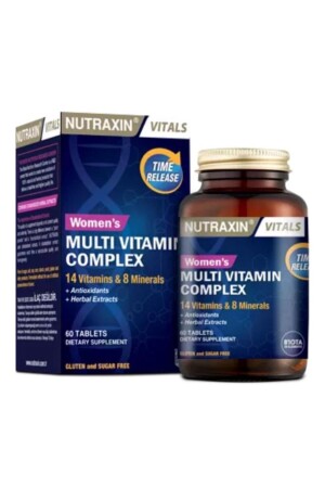 مجموعة من الفيتامينات المتعددة من المواد المختلفة من MNZ 60 قرصا للنساء - Nutraxin