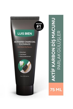 كربون مكفوف من MNZ - ليبانيات الأسنان البيضاء 75 مل 8681967480016 - Luis Bien