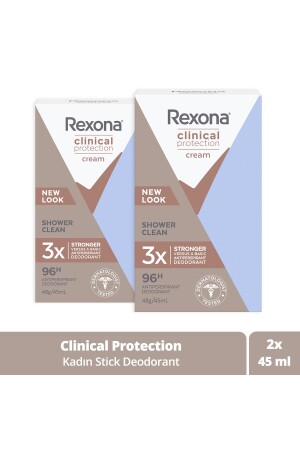 الحماية السريرية MNZ- حمام مزيل الرائحة النسائية تنظيف حتى 96 ساعة الحماية 45 مل - Rexona