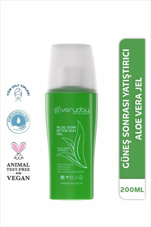 MNZ- Aloe Vera بعد إصابة الشمس 200 مل رطوبة رطبية التأثير الهدوء - Everyday Beauty