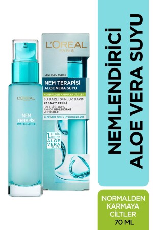 العلاج بالرطوبة MNZ كريم عصير الـ Aloe Vera للجلد الطبيعي إلى الجمع 70 مل - L'oreal Paris